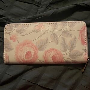 Chic Floral Pink and Cream Wallet